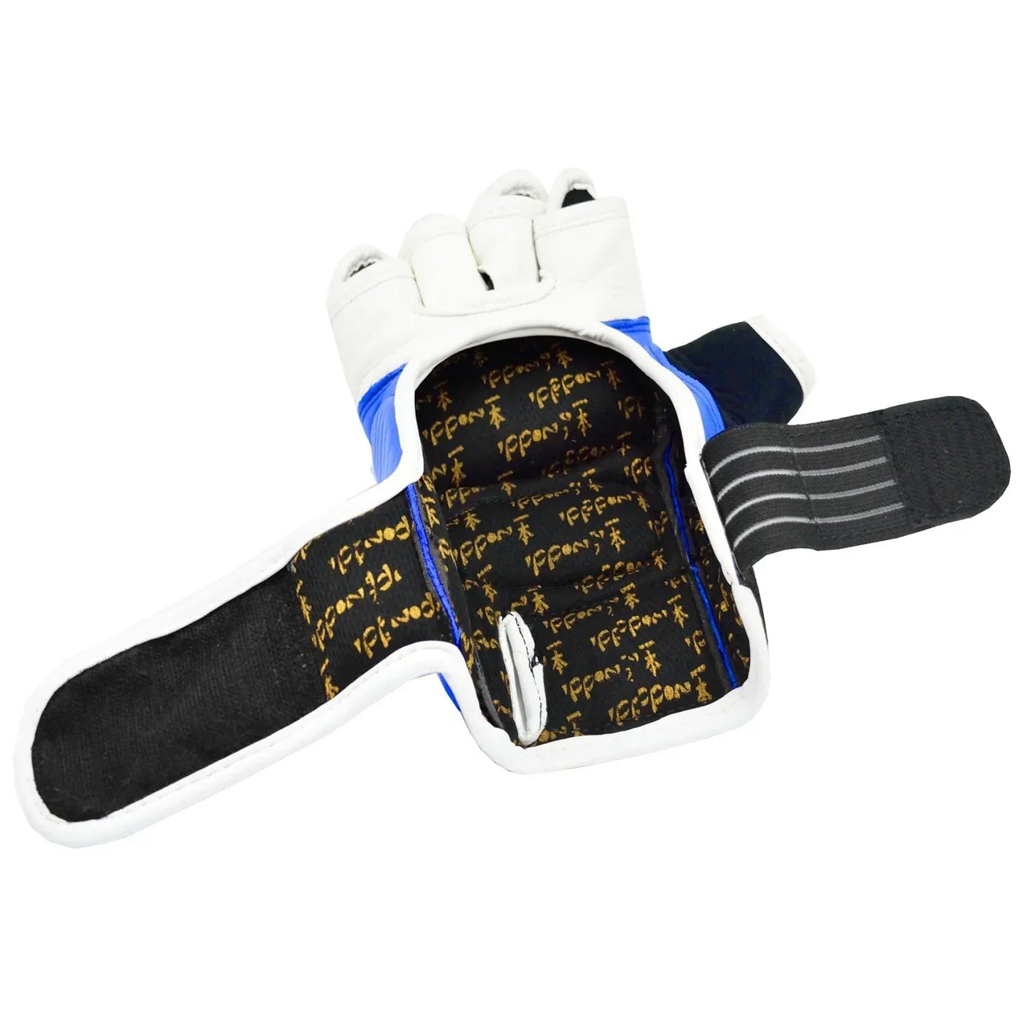 MAR-404 | Blue + White IPPON MMA Gloves - Compact Gloves