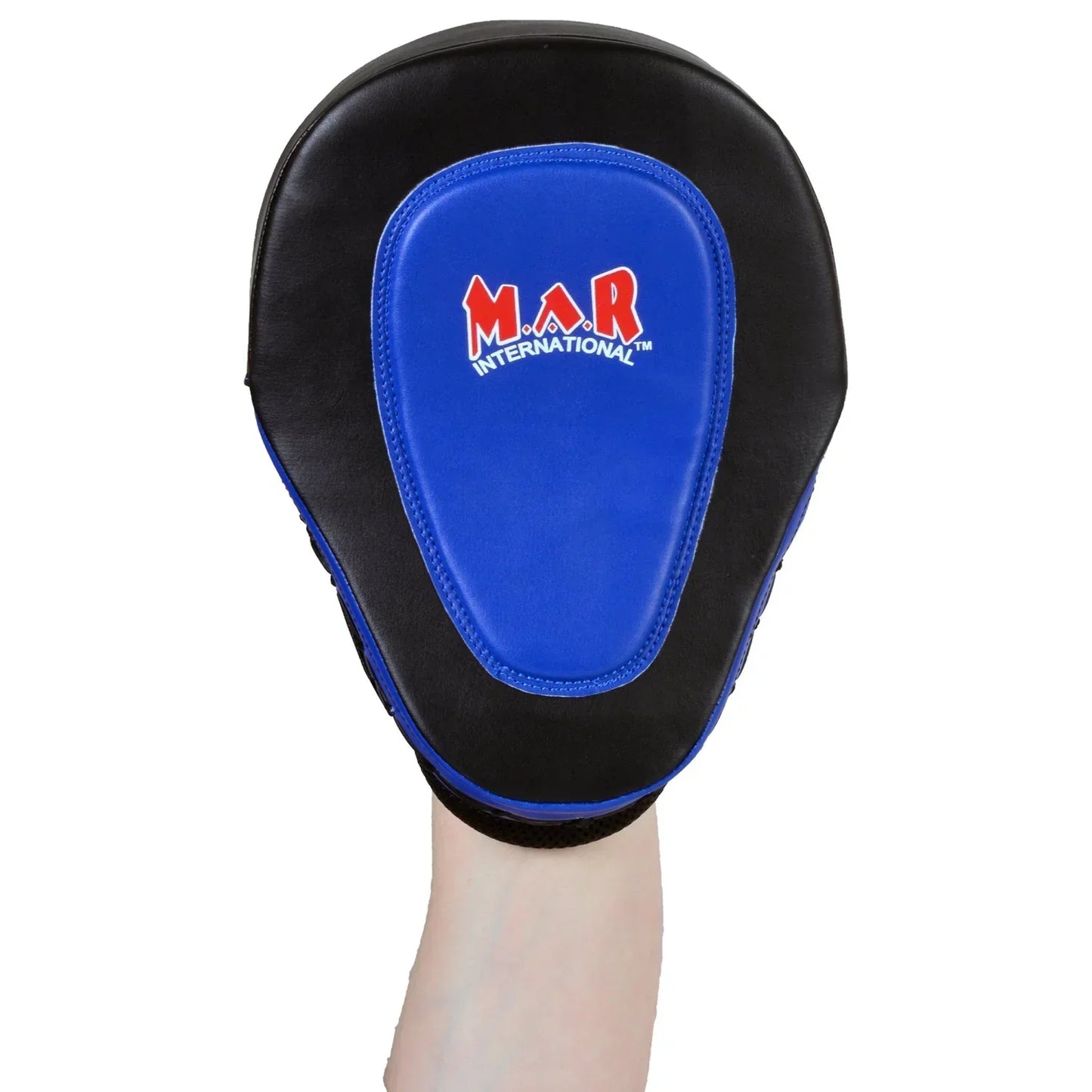 MAR-445B | Blue & Black Curved Focus Mitts - Focus Mitts