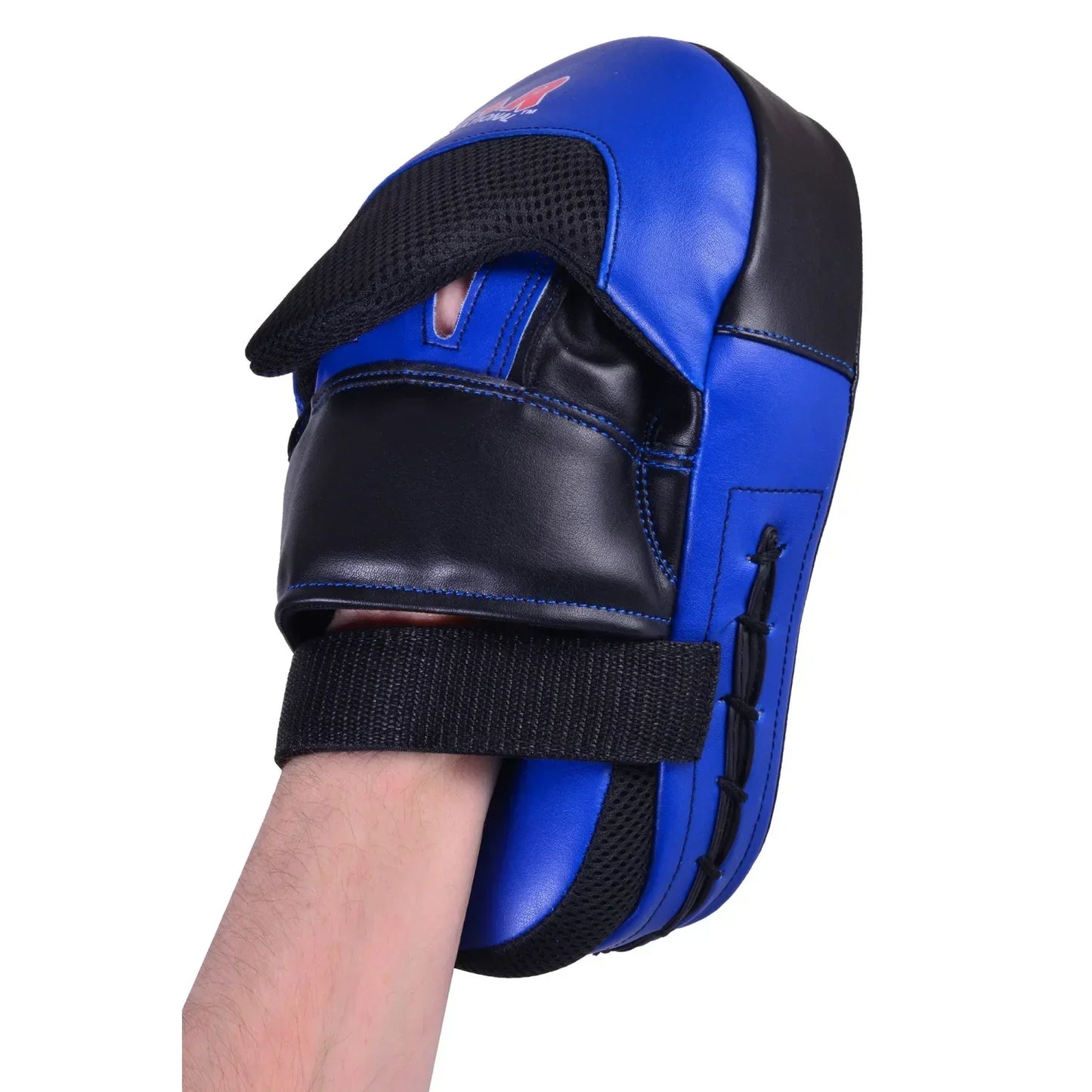 MAR-445B | Blue & Black Curved Focus Mitts - Focus Mitts
