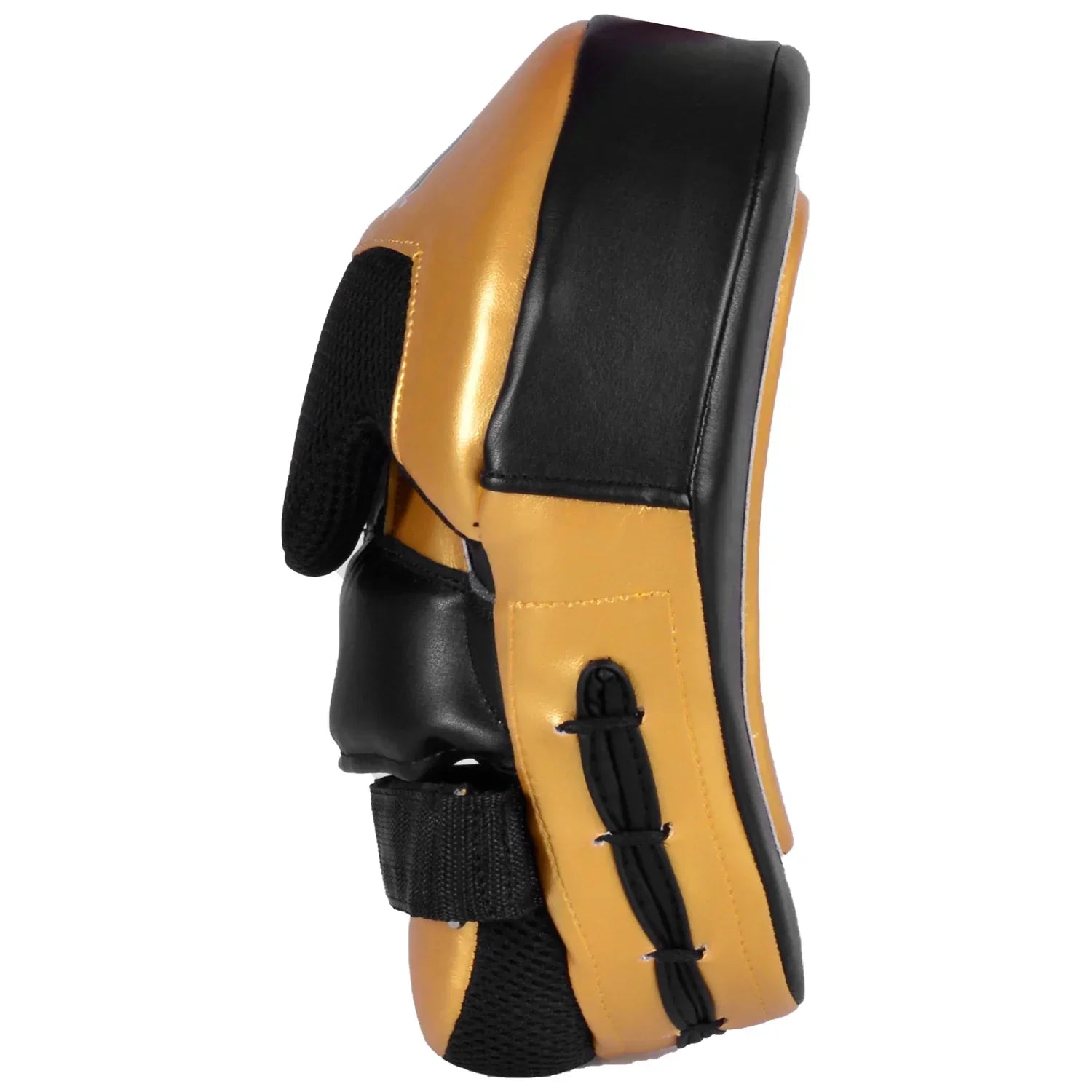 MAR-445C | Gold & Black Curved Focus Mitts - Focus Mitts