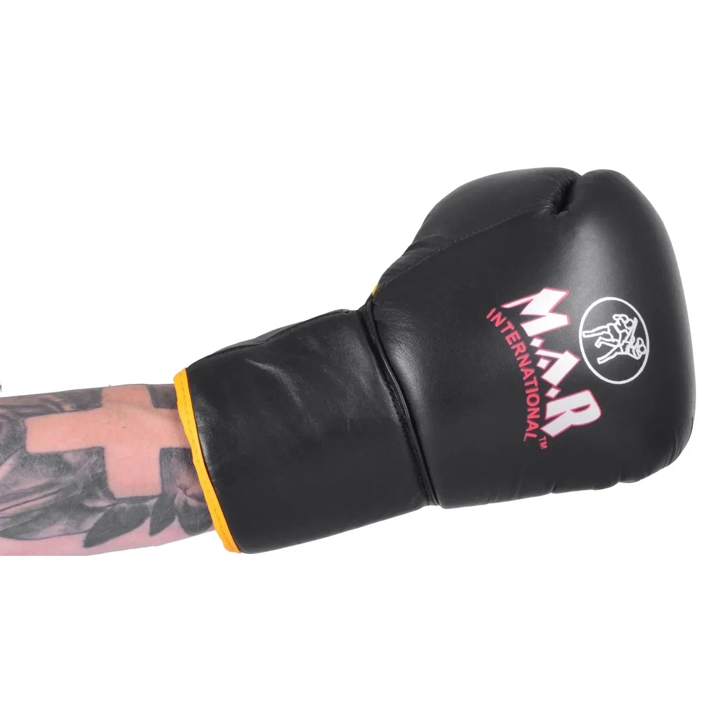 MAR-SP2 | Black Genuine Cowhide Leather Boxing Gloves - Gloves