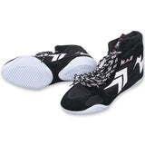 MAR-295B | Black Wrestling Shoes w/ White Outlines