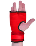 MAR-119B | Red Hand Wrap Mitts w/ Padded Knuckles