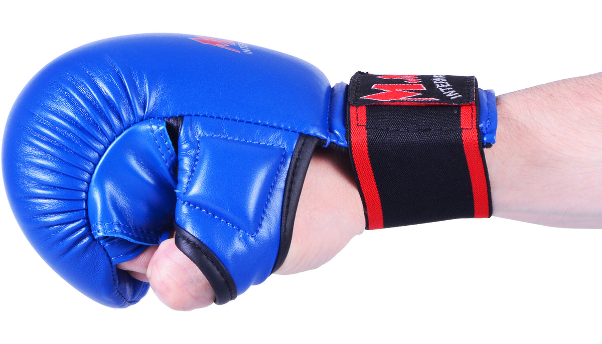 Blue Moulded Padded Karate Gloves Trainings & Tournaments MAR