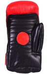 MAR-140 | Genuine Leather Red & Black Coaching/Training Mitts (One Size)