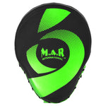 MAR-195H | Black & Green Hybrid Curved Focus Mitts