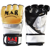 MAR-234D Gold/Silver Synthetic Leather MMA Gloves