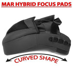 MAR-195D | Black Hybrid Curved Focus Mitts