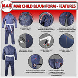 MAR-061D | Grey Brazilian Jiu-Jitsu Uniform