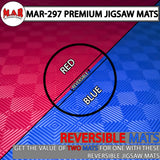 MAR-297A | Red/Blue Jigsaw Floor Mats (40mm [1m x 1m] Square)