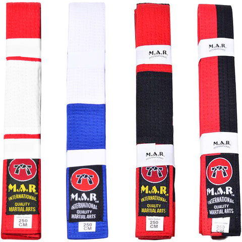 MAR-080 | Block Stripe Colour Rank Belts (A-D)