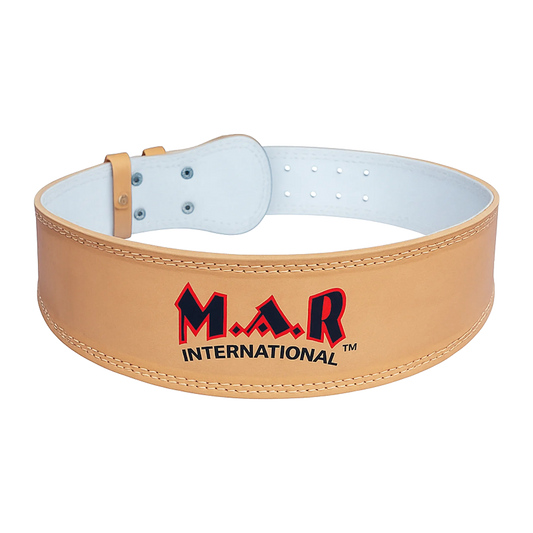 MAR-357 | Leather Thin Weight Lifting Belt - Natural / Small / Wholesale - Small Accessories