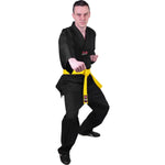 MAR-002 | Black V-Neck Karate Uniform Gi (8oz Fabric) - Uniforms