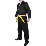 MAR-002 | Black V-Neck Karate Uniform Gi (8oz Fabric) - Uniforms