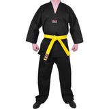 MAR-002 | Black V-Neck Karate Uniform Gi (8oz Fabric) - Uniforms