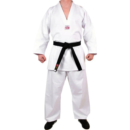 MAR-003 | White V-Neck Karate Uniform Gi (8oz Fabric) - Uniforms