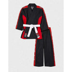 MAR-012 | Black & Red Designer Karate Uniform (8oz Fabric) + FREE BELT - Uniforms