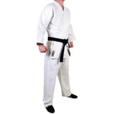 MAR-013B | White Karate Competition Uniform - European Style (14oz Canvas Fabric) - Uniforms