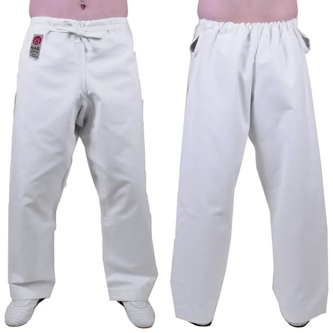 MAR-020C | 14oz White Traditional Karate Trousers - Trousers