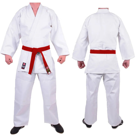 MAR-023 | White Lightweight Judo/Jiu-Jitsu Uniform for Beginner Students + FREE BELT - Uniforms