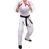 MAR-025 | Mediumweight White Judo/Jiu-Jitsu Uniform For Intermediate Students + FREE BELT - Uniforms