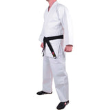 MAR-025 | Mediumweight White Judo/Jiu-Jitsu Uniform For Intermediate Students + FREE BELT - Uniforms