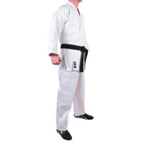 MAR-025 | Mediumweight White Judo/Jiu-Jitsu Uniform For Intermediate Students + FREE BELT - Uniforms