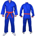 MAR-026A | Mediumweight Blue Judo Uniform For Intermediate Students + FREE BELT - Uniforms