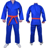 MAR-026A | Mediumweight Blue Judo Uniform For Intermediate Students + FREE BELT - Uniforms