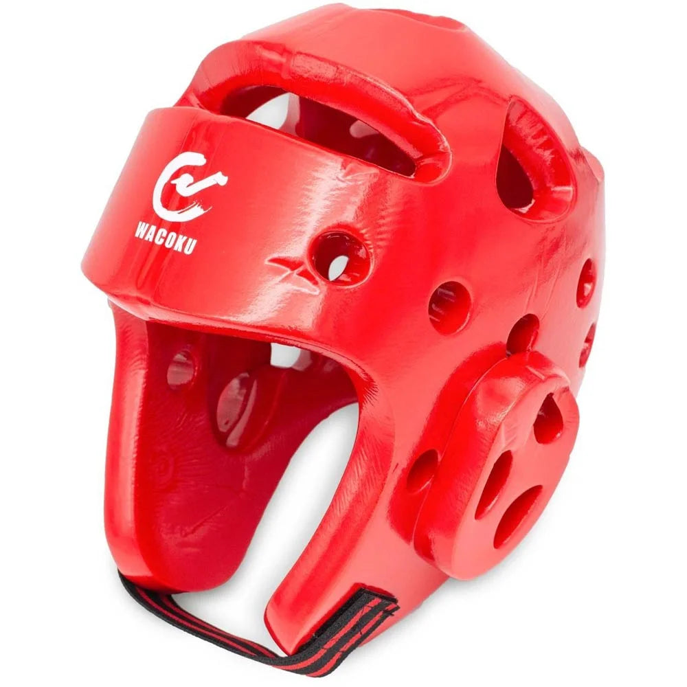 MAR-036A | WT Approved Red Taekwondo Head Guard - Head Guard
