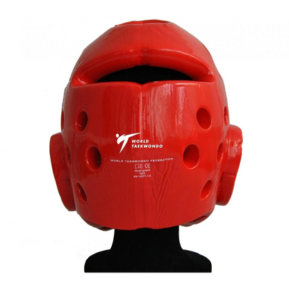 MAR-036A | WT Approved Red Taekwondo Head Guard - Head Guard