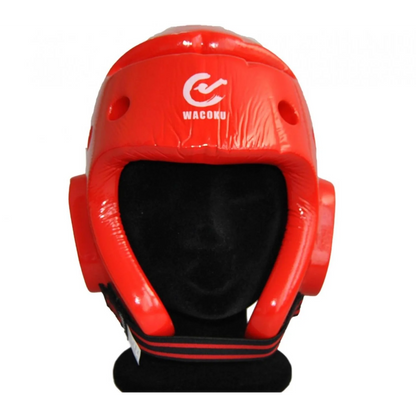 MAR-036A | WT Approved Red Taekwondo Head Guard - Head Guard