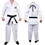MAR-039 | White ITF Taekwondo Student Uniform + FREE BELT - Uniforms