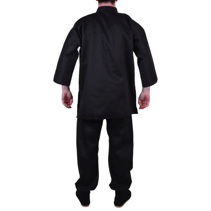 MAR-044 | Black Medium Weight Kung-Fu Uniform For Students - Uniforms