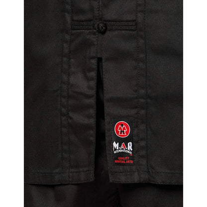 MAR-044 | Black Medium Weight Kung-Fu Uniform For Students - Uniforms