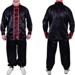 MAR-046B | Black Kung-Fu Wushu Uniform w/ Red Piping - Uniforms