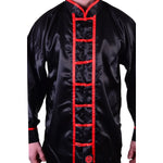 MAR-046B | Black Kung-Fu Wushu Uniform w/ Red Piping - Uniforms