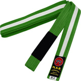 MAR-082 | Brazilian Jiu-Jitsu Ranking Belts Size M0 to M4 (Child Sizes) - Green & White (Q) / M0 / Wholesale - Belts