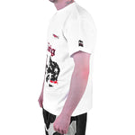 MAR-084B | White Round-Neck Boxing T-Shirt - T-Shirts