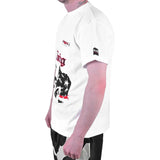 MAR-084B | White Round-Neck Boxing T-Shirt - T-Shirts