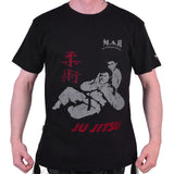 MAR-084E | Black Round-Neck Jujitsu T-Shirt - T-Shirts