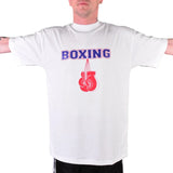MAR-084F | White Round-Neck Boxing T-Shirt (OD) - T-Shirts