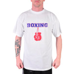 MAR-084F | White Round-Neck Boxing T-Shirt (OD) - T-Shirts