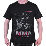 MAR-084G | Black Round-Neck MMA T-Shirt - T-Shirts
