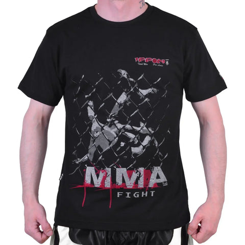 MAR-084G | Black Round-Neck MMA T-Shirt - T-Shirts