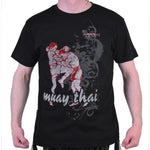 MAR-084K | Black Round-Neck Muay-Thai T-Shirt - T-Shirts