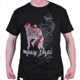 MAR-084K | Black Round-Neck Muay-Thai T-Shirt - T-Shirts