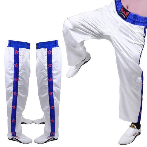 MAR-086D | White Stripe Freestyle Trouser w/ Stars - Trousers