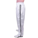 MAR-089C | Full Contact White + Black Kickboxing & Freestyle Trousers - Trousers