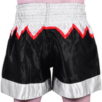 MAR-091F | Black & White Kickboxing & Thai Boxing Shorts - Shorts